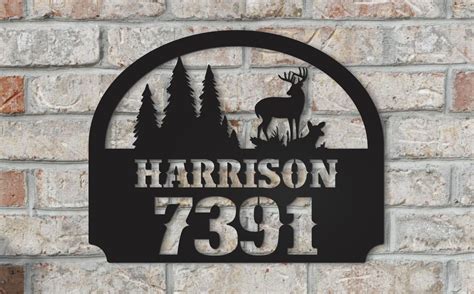 house signs black metal|free standing metal house signs.